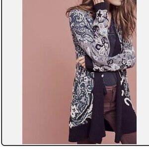 NWOT Anthropologie Emma Hand Stitched Cardigan Sweater Size XS M Z238-18